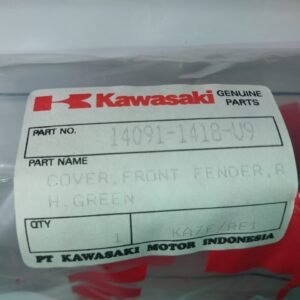 Cubierta Derecha Guardabarros Delantero Verde Kawasaki AN110 / KAZER